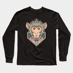 Barbary Macaque Monkey Long Sleeve T-Shirt